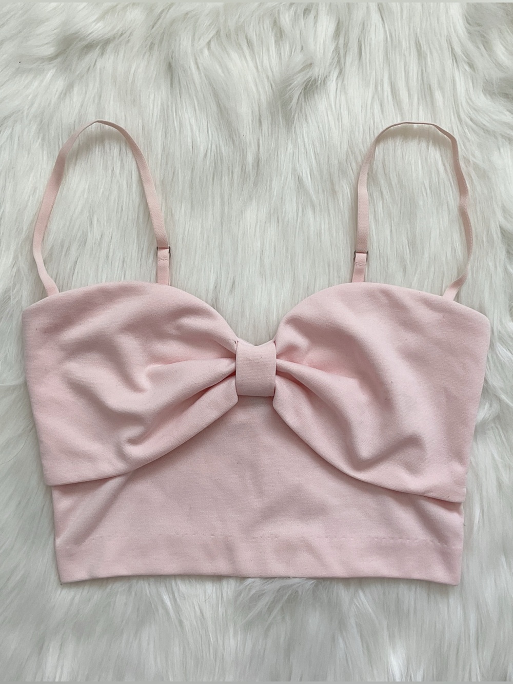 Victoria’s Secret Vintage Pink Bow Front Crop Top